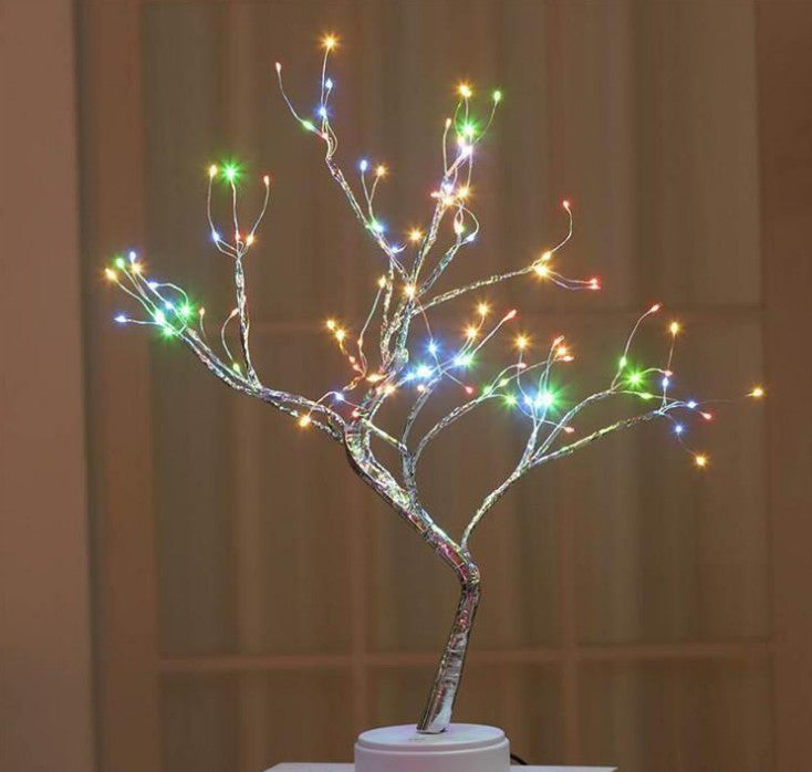LED Tree Table Lamp, New Colored Light, Starry Sky LED, Copper Wire, Rice Tree Lamp