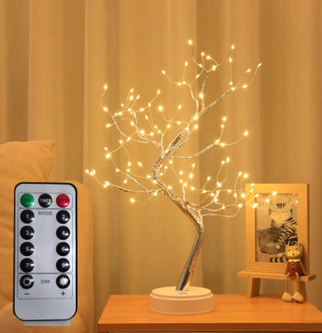 LED Tree Table Lamp, New Colored Light, Starry Sky LED, Copper Wire, Rice Tree Lamp
