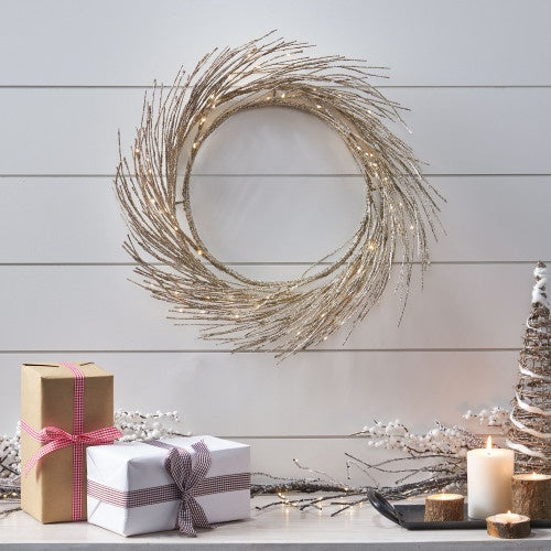 24 Inch Paper Wreath With LED Light