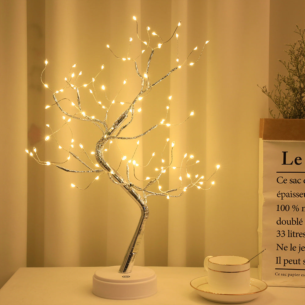 LED Tree Table Lamp, New Colored Light, Starry Sky LED, Copper Wire, Rice Tree Lamp